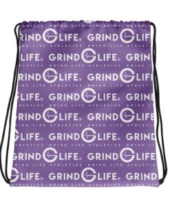 White & Lavender Drawstring Backpack | Grind Life Athletics